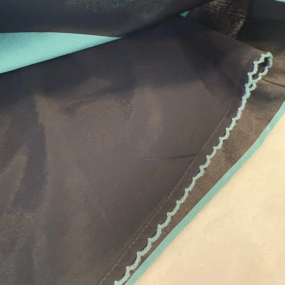 Leifsdottir Black and Teal Striped Midi Dress - Picture 5 of 15